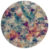 Piper Looms Chantille Abstract ACN2203 Putty Machine Washable Area Rug Round Main Image