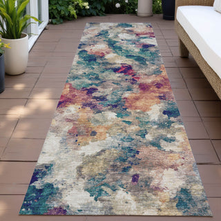 Piper Looms Chantille Abstract ACN2203 Putty Machine Washable Area Rug Runner Outdoor Lifestyle Image Feature