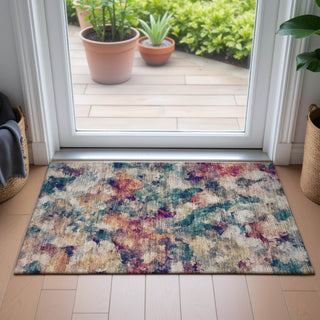 Piper Looms Chantille Abstract ACN2203 Putty Machine Washable Area Rug Scatter Lifestyle Image Feature