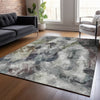 Piper Looms Chantille Abstract ACN2204 Gray Machine Washable Area Rug Lifestyle Image Feature