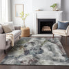 Piper Looms Chantille Abstract ACN2204 Gray Machine Washable Area Rug Lifestyle Image Feature
