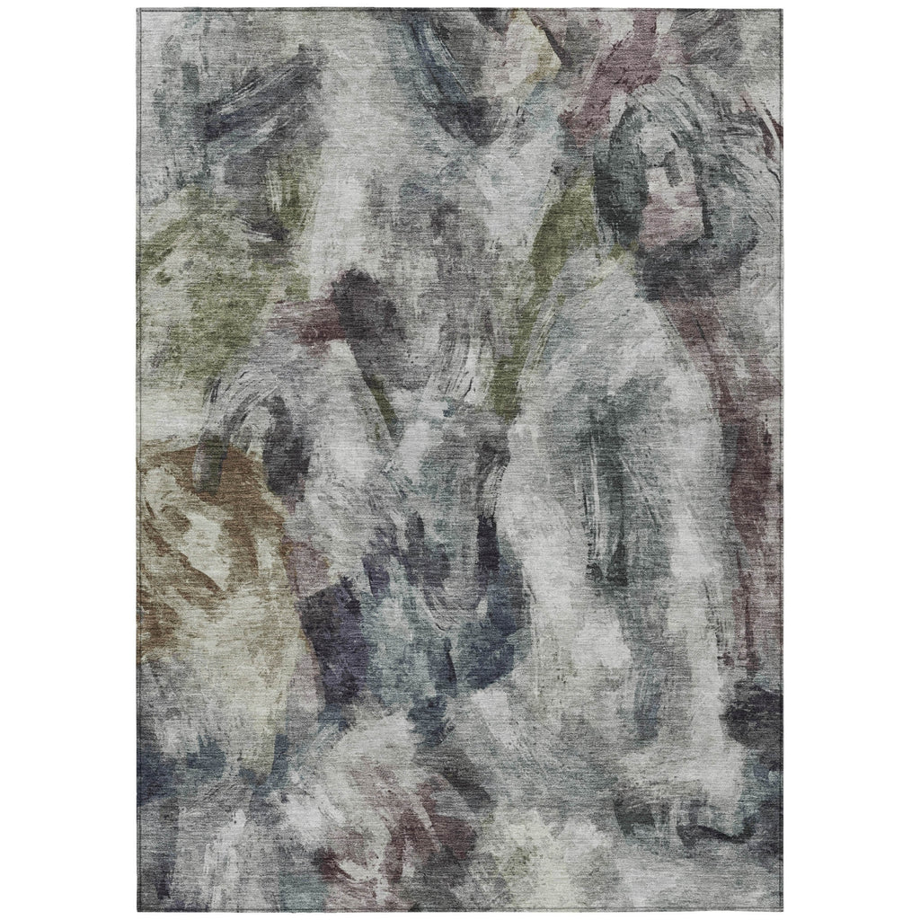 Piper Looms Chantille Abstract ACN2204 Gray Machine Washable Area Rug main image