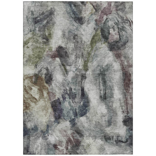 Piper Looms Chantille Abstract ACN2204 Gray Machine Washable Area Rug main image