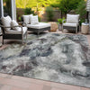 Piper Looms Chantille Abstract ACN2204 Gray Machine Washable Area Rug Outdoor Lifestyle Image Feature