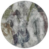 Piper Looms Chantille Abstract ACN2204 Gray Machine Washable Area Rug Round Main Image