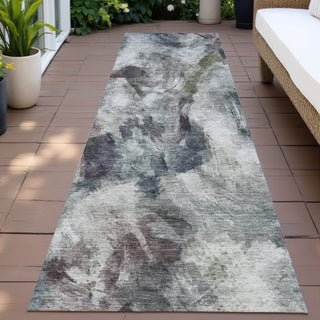 Piper Looms Chantille Abstract ACN2204 Gray Machine Washable Area Rug Runner Outdoor Lifestyle Image Feature