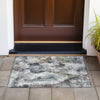Piper Looms Chantille Abstract ACN2204 Gray Machine Washable Area Rug Scatter Outdoor Lifestyle Image Feature