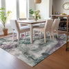 Piper Looms Chantille Abstract ACN2204 Green Machine Washable Area Rug Lifestyle Image Feature