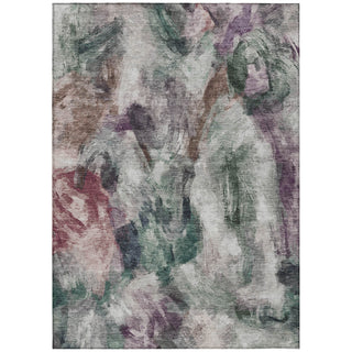 Piper Looms Chantille Abstract ACN2204 Green Machine Washable Area Rug main image