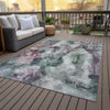 Piper Looms Chantille Abstract ACN2204 Green Machine Washable Area Rug Outdoor Lifestyle Image Feature