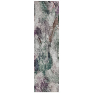 Piper Looms Chantille Abstract ACN2204 Green Machine Washable Area Rug Runner Main Image