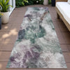 Piper Looms Chantille Abstract ACN2204 Green Machine Washable Area Rug Runner Outdoor Lifestyle Image Feature