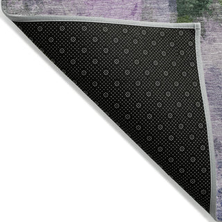 Piper Looms Chantille Abstract ACN2204 Lavender Machine Washable Area Rug Backing Image