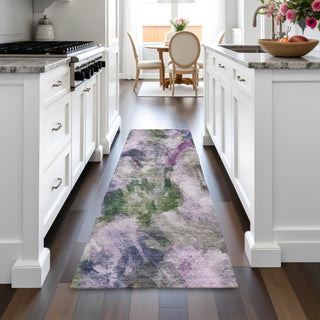 Piper Looms Chantille Abstract ACN2204 Lavender Machine Washable Area Rug Runner Lifestyle Image Feature