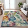 Piper Looms Chantille Abstract ACN2204 Sage Machine Washable Area Rug Lifestyle Image Feature