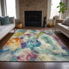 Piper Looms Chantille Abstract ACN2204 Sage Machine Washable Area Rug Lifestyle Image Feature