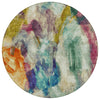 Piper Looms Chantille Abstract ACN2204 Sage Machine Washable Area Rug Round Main Image