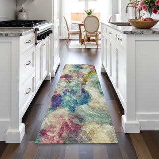 Piper Looms Chantille Abstract ACN2204 Sage Machine Washable Area Rug Runner Lifestyle Image Feature
