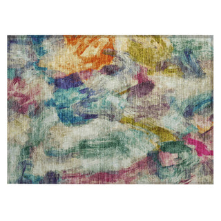 Piper Looms Chantille Abstract ACN2204 Sage Machine Washable Area Rug Scatter Main Image