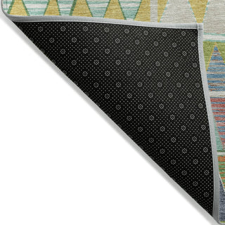 Piper Looms Chantille Geometric ACN2205 Beige Machine Washable Area Rug Backing Image