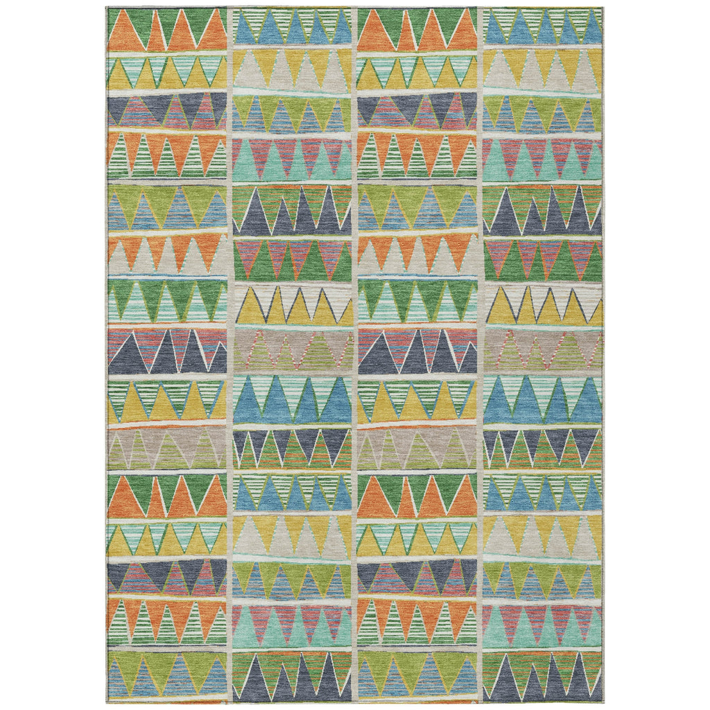 Piper Looms Chantille Geometric ACN2205 Beige Machine Washable Area Rug main image