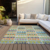 Piper Looms Chantille Geometric ACN2205 Beige Machine Washable Area Rug Outdoor Lifestyle Image Feature