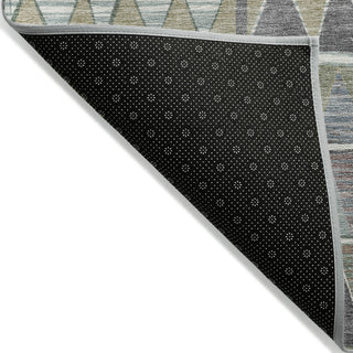 Piper Looms Chantille Geometric ACN2205 Gray Machine Washable Area Rug Backing Image