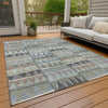 Piper Looms Chantille Geometric ACN2205 Gray Machine Washable Area Rug Outdoor Lifestyle Image Feature