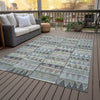 Piper Looms Chantille Geometric ACN2205 Gray Machine Washable Area Rug Outdoor Lifestyle Image Feature