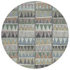 Piper Looms Chantille Geometric ACN2205 Gray Machine Washable Area Rug Round Main Image