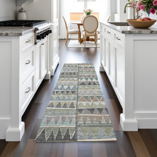 Piper Looms Chantille Geometric ACN2205 Gray Machine Washable Area Rug Runner Lifestyle Image Feature