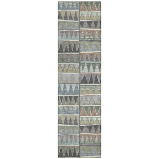 Piper Looms Chantille Geometric ACN2205 Gray Machine Washable Area Rug Runner Main Image