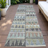 Piper Looms Chantille Geometric ACN2205 Gray Machine Washable Area Rug Runner Outdoor Lifestyle Image Feature