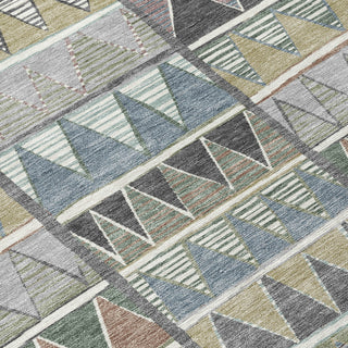 Piper Looms Chantille Geometric ACN2205 Gray Machine Washable Area Rug Swatch Image