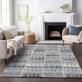 Piper Looms Chantille Geometric ACN2205 Lavender Machine Washable Area Rug Lifestyle Image Feature