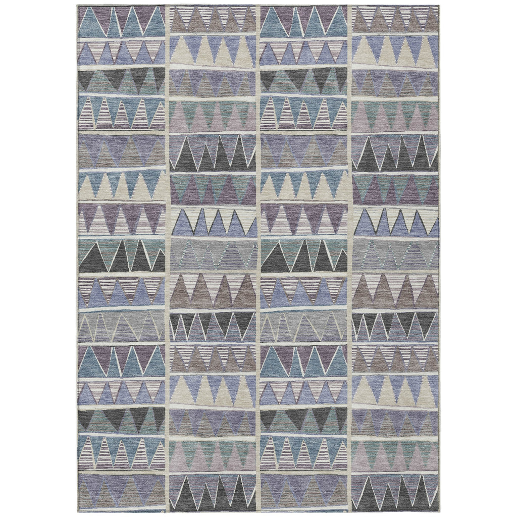 Piper Looms Chantille Geometric ACN2205 Lavender Machine Washable Area Rug main image