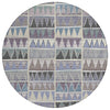 Piper Looms Chantille Geometric ACN2205 Lavender Machine Washable Area Rug Round Main Image