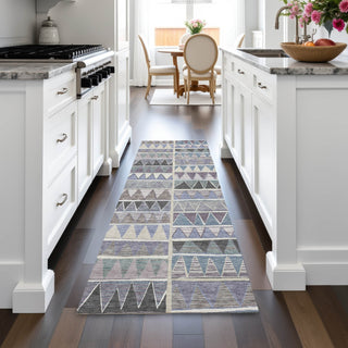 Piper Looms Chantille Geometric ACN2205 Lavender Machine Washable Area Rug Runner Lifestyle Image Feature
