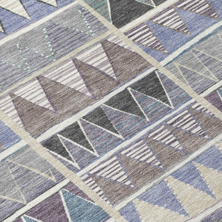Piper Looms Chantille Geometric ACN2205 Lavender Machine Washable Area Rug Swatch Image