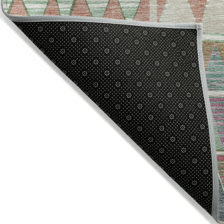 Piper Looms Chantille Geometric ACN2205 Salmon Machine Washable Area Rug Backing Image