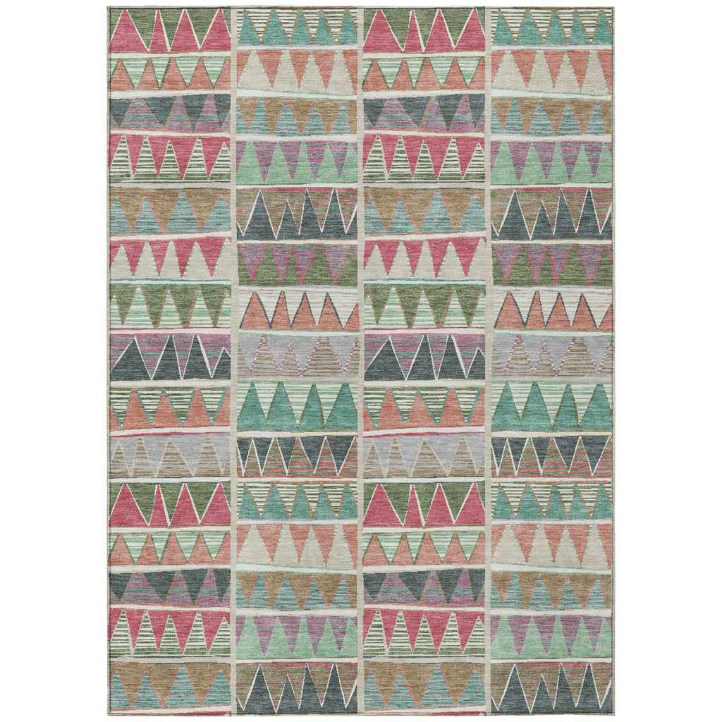 Piper Looms Chantille Geometric ACN2205 Salmon Machine Washable Area Rug main image