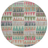 Piper Looms Chantille Geometric ACN2205 Salmon Machine Washable Area Rug Round Main Image