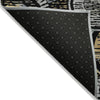 Piper Looms Chantille Geometric ACN2206 Black Machine Washable Area Rug Backing Image