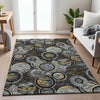 Piper Looms Chantille Geometric ACN2206 Black Machine Washable Area Rug Lifestyle Image Feature