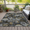 Piper Looms Chantille Geometric ACN2206 Black Machine Washable Area Rug Outdoor Lifestyle Image Feature
