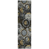 Piper Looms Chantille Geometric ACN2206 Black Machine Washable Area Rug Runner Main Image