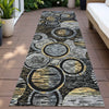 Piper Looms Chantille Geometric ACN2206 Black Machine Washable Area Rug Runner Outdoor Lifestyle Image Feature