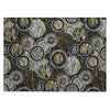 Piper Looms Chantille Geometric ACN2206 Black Machine Washable Area Rug Scatter Main Image