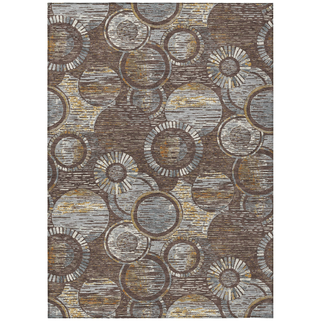 Piper Looms Chantille Geometric ACN2206 Fudge Machine Washable Area Rug main image