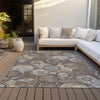 Piper Looms Chantille Geometric ACN2206 Fudge Machine Washable Area Rug Outdoor Lifestyle Image Feature